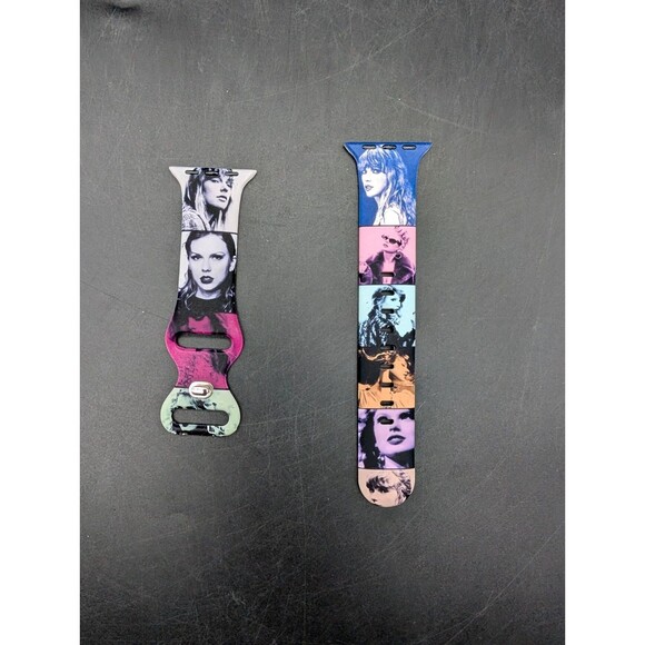 Taylor Swift Photo Booth Fan Silicone Watch Band for Apple series 8/7/6/5 - Picture 1 of 6